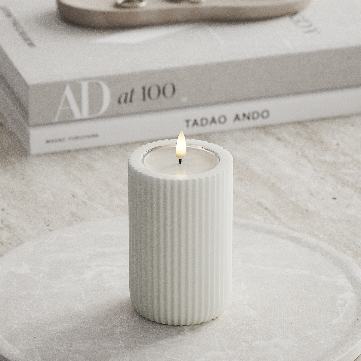 Deluxe Homeart Unique LED soonvalgusti D 8 x 12,5 cm Valge unique soone tuli 1