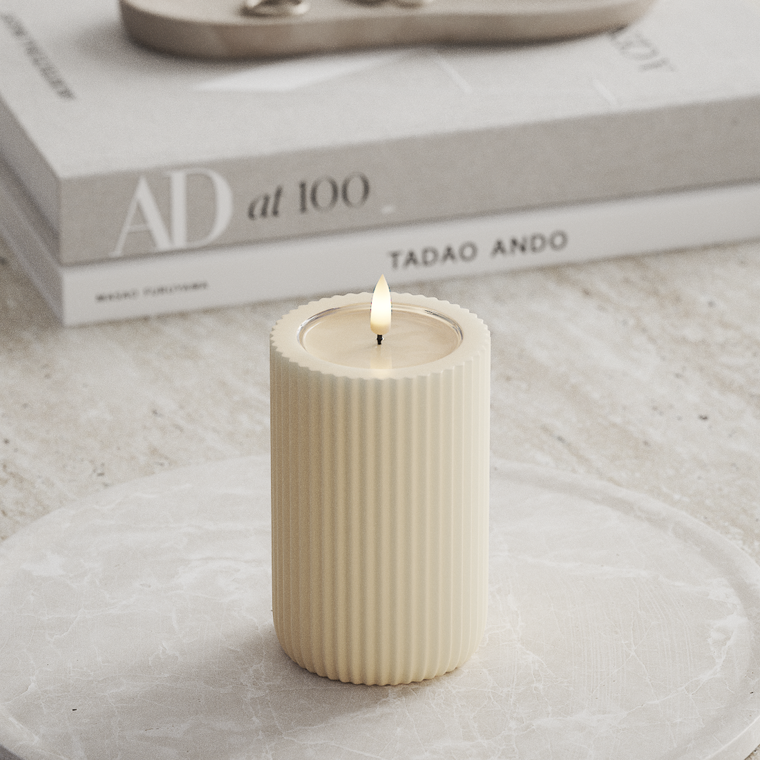 Deluxe Homeart Unique LED soonvalgusti D 8 x 12,5 cm Kreem unique soone tuli 3