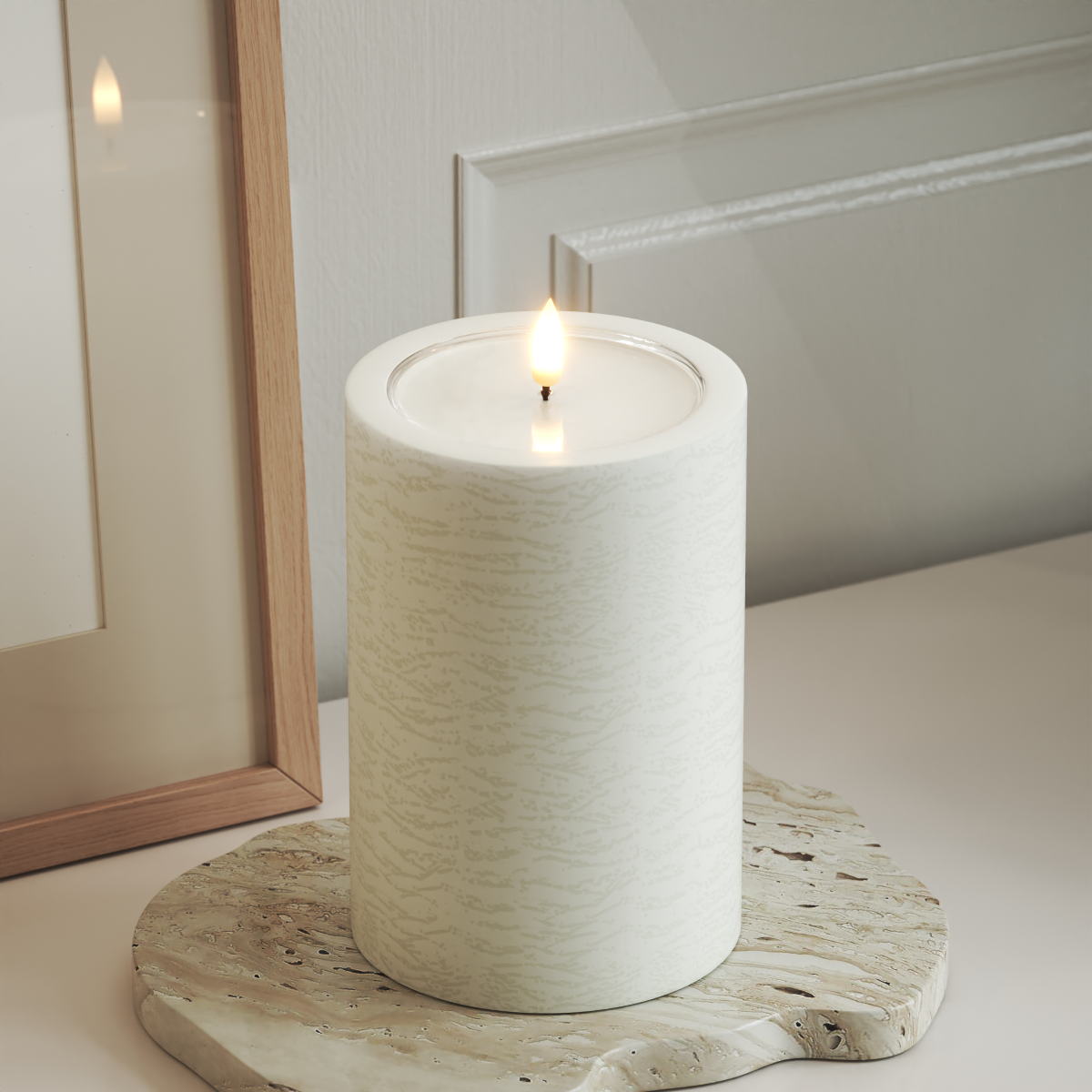 Deluxe Homeart Unique LED plokkvalgusti D 10 x 15 cm Valge unique plokk tuli 3