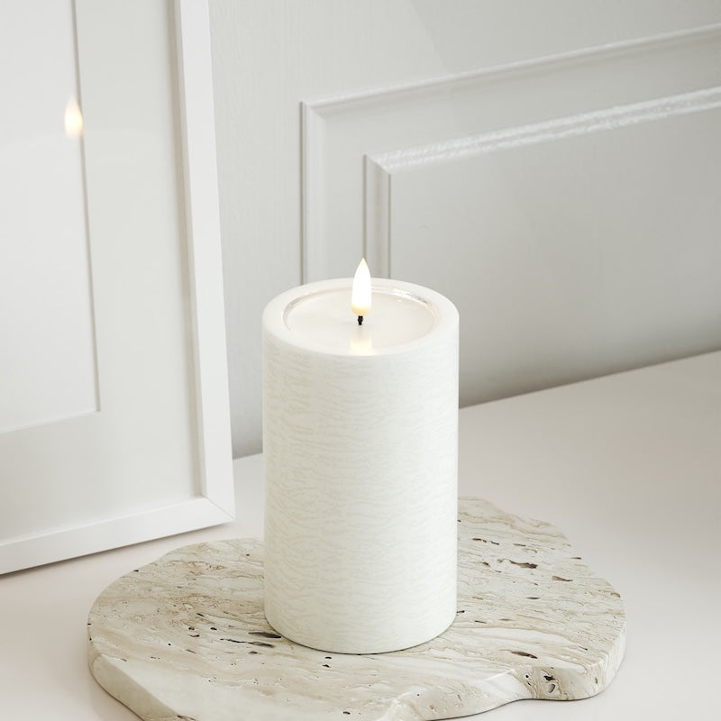 Unique Candles Unique LED plokkvalgusti D 7,5 x 12,5 cm Valge