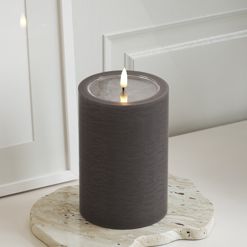 Unique Candles Unique Φωτιστικό μπλοκ LED D 10 x 15 cm Μόκα