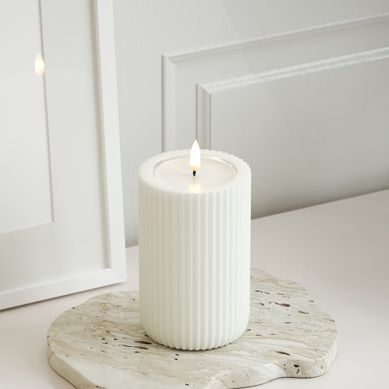 Unique Candles Unique LED soonvalgusti D 8 x 12,5 cm Valge